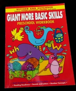 GIANT MORE BASIC SKILLS PRESCHOOL WORKBOOK *Excellent Condition* - Picture 1 of 5