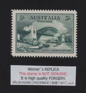 FORGERY - REPLICA di Werner dell'Australia 1932 anni 5 'Sydney Harbour Bridge' - Foto 1 di 1