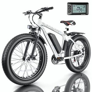 500W 48V Fat Tire 26in Electric Bike with LCD, E-Mountain Bicycle e Bike 25MPH🔔