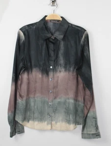 PaperWhite 100% Cotton Multicolored Button Up Collared Long Sleeve Shirt Size 10 - Picture 1 of 11