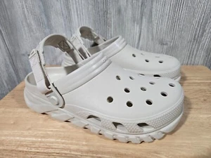 New Crocs Duet Max II Clog Off-White Stucco Unisex Shoes - Size Mens 8 Womens 10 - Picture 1 of 12