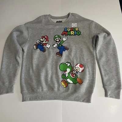 Official Nintendo Super Mario Pullover Sweatshirt Mens Medium - Image 1 of 3