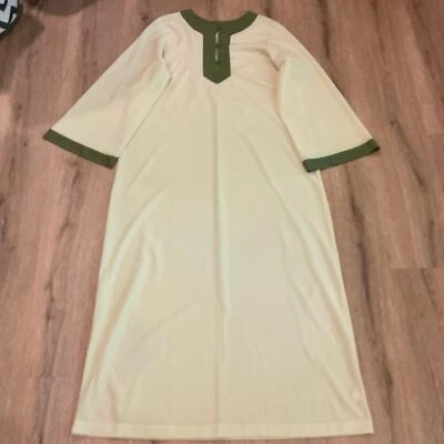 Винтажная ночная рубашка Van Raalte двухцветный зеленый колокольчик рукав размер средний сделано в США - Изображение 1 из 4