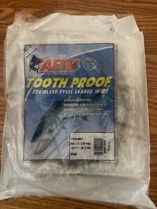 AFW TOOTH PROOF STAINLESS STEEL LEADER-Single Strand Wire-86LB 30ft (12pc Pack)