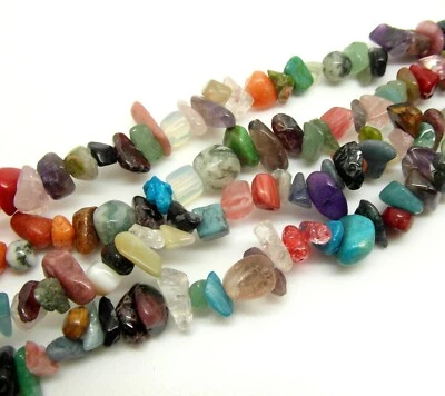Gemstone Bead Chips - Random Mix - Natural Crystals - 5mm ~ 10mm - 1 Strand - Image 1 of 4