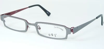OGI SP101 738 PLATA-GRIS/BORGOÑA MARCO DE GAFAS ÚNICO 48-20-130mm Foto 1 de 4
