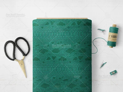 KUNSTLEDER Stoff Bezugsstoff Polstern Reptil 3D Schlangen Look TÜRKIS EUR19,98/m - Bild 1 von 2