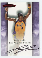 2000 Skybox Dominion WNBA Autographics Lisa Leslie On Card Auto HOF SPARKS