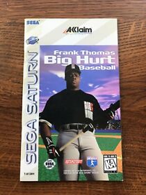 Frank Thomas Big Hurt Baseball Sega Saturn Instruction Manual Only