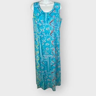 Vtg Jams World Hawaiian Midi Dress | Quiggly | Pockets | Tropical Beachy Resort - Image 1 of 4