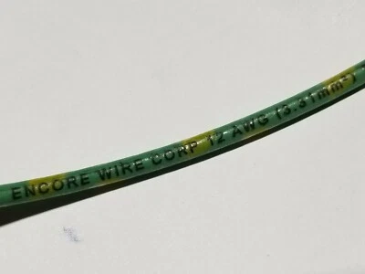 Alambre de construcción Encore #12awg 19 trenzado THHN/THWN-2/MTW verde/amarillo/100 pies Foto 1 de 4