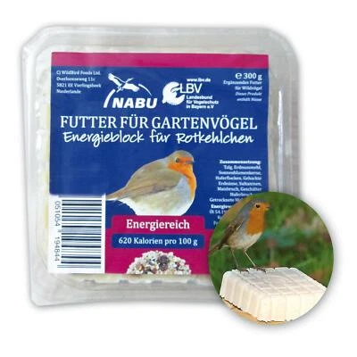 CJ Wildlife Energieblock für Rotkelchen 300g Energiefutter mit Mehlwürmer
