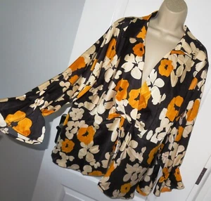 NEW Womens🦋QUIZ🦋black mix frill satin wrap top blouse size 22/24 - Picture 1 of 4
