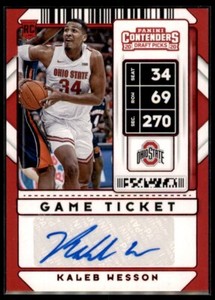 2020-21 PANINI CHRONICLES HOMETOWN HEROES ROOKIE AUTOGRAPHS RED KALEB WESSON