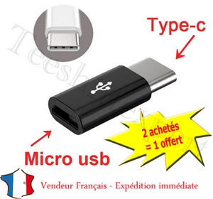 Adaptateur Micro USB TYPE-C Data Sync Femelle à Type c mâle Type-C cable new - Zdjęcie 1 z 6