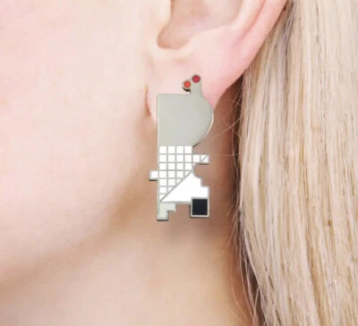 复古 ACME Studio “#02” 搪瓷耳环 建筑师 RICHARD MEIER 著 - 全新 — 第 1/4 张图片