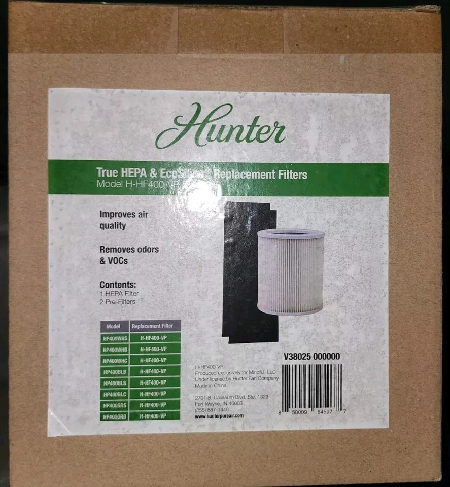 Hunter True HEPA Photocatalizador y EcoSilver Filtros de Repuesto H-HF450-VP Nuevo Foto 1 de 1