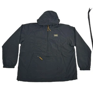 L.L. Bean Mountain Classic Jacket Mens XXL 2XL Black Anorak 1/2 Zip Hooded - Picture 1 of 10