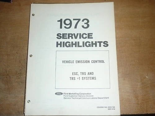 Ford Mustang Torino Galaxy Lincoln 1973 vehículo emisiones TRS ESC MANUAL DE TALLER Foto 1 de 1