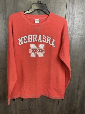 Vintage Riddell Nebraska Cornhuskers Sweatshirt Adult Large Red - Image 1 of 4