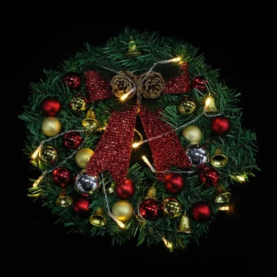  1pc Led Room Decoration Wreath Christmas Wedding Festival Wedding Wreath Appeso - Immagine 1 di 4