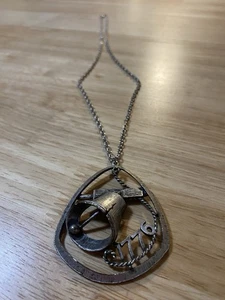 Lange 1776 Liberty Bell Anhänger Kette Halskette, 70er Jahre Ära. - Bild 1 von 7