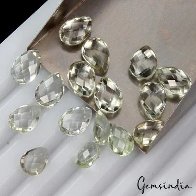 Amatista verde natural corte a cuadros pera 27,30 quilates 8-10 mm VS - piedras preciosas de Brasil Foto 1 de 4