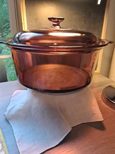Vtg Vision Corning Ware Cranberry 5L Dutch Oven - Picture 1 of 9
