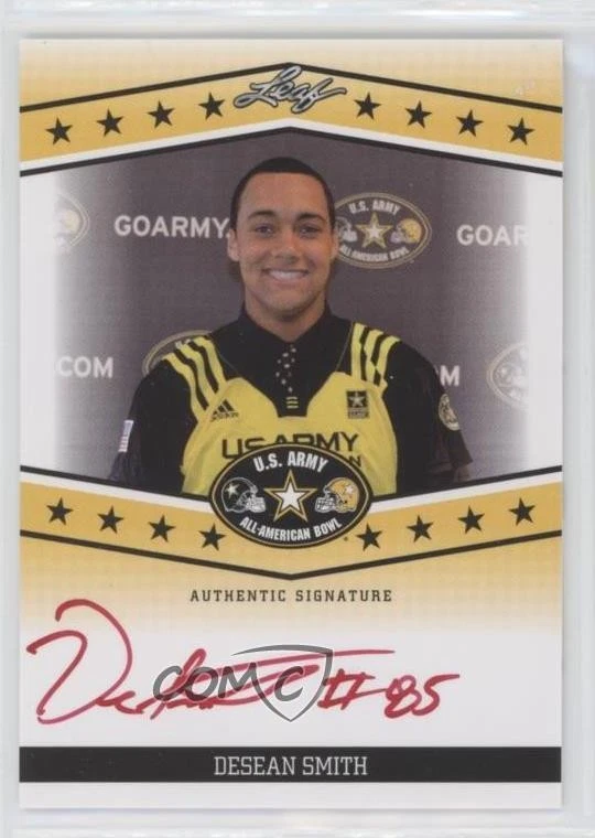 2013 Leaf US Army All-American Bowl Tour Red Ink /10 DeSean Smith #TA-DS1 Auto - Image 1 of 2