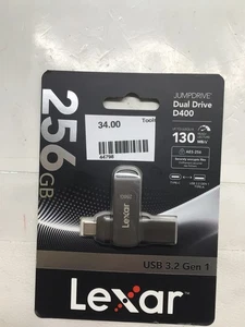 Lexar JumpDrive Dual Drive D400 256GB USB 3.2 Gen 1 Type-C & Type-A Flash(44798) - Picture 1 of 3