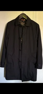 Jack Spade Mens Coat Blue Heavy Cotton Blend Trench Rain Coat $398 - Picture 1 of 13