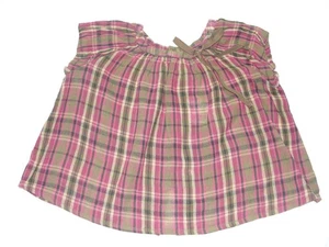 Blusa bebé Bonpoint 12M clásica a cuadros de algodón nueva con etiquetas - Imagen 1 de 11