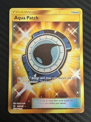 Pokémon TCG Aqua Patch Sun & Moon: Guardians Rising 161/145 Holo Secret Rare NM - Image 1 of 2