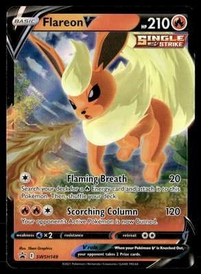 Flareon V Promo  SWSH: Sword & Shield Promo Cards SWSH149 NM Pokémon TCG - Image 1 of 2
