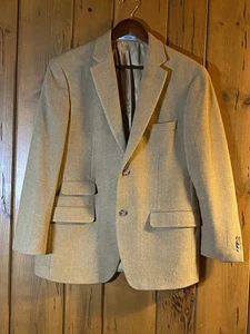 LAUREN RALPH LAUREN Men's 100% Wool Sport Coat 40S Tan Herringbone Blazer - Picture 1 of 11
