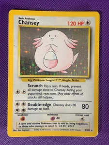 1999 Pokémon Base Set Chansey Holo 3/102 MP - Picture 1 of 2