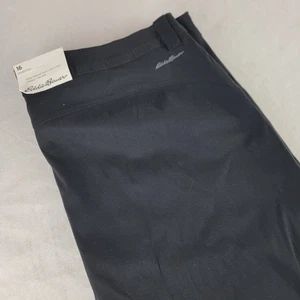 Eddie Bauer Rainier Hose schwarz Damengröße 16 tailliert mittelhoher Bund gerades Bein Hose - Bild 1 von 12