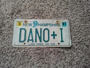 New Hampshire DANO+I Dano Live Free Or Die Personalized Custom License Plate - Picture 1 of 2