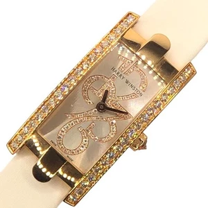 HARRY WINSTON Avenue C Mini AVCQHM16RR034 K18PG Quartz Ladies #Okw064 - Picture 1 of 9