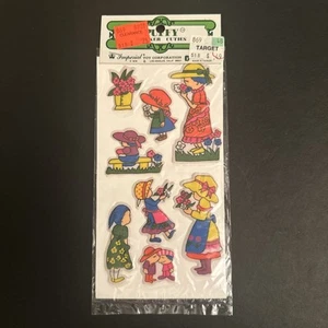 Vintage 1970s Imperial Sticker Cuties Puffy Girl Fun Stickers NEW Sealed Pack - Picture 1 of 7
