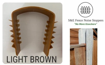THE ORIGINAL FENCE NOISE STOPPERS (BAG of 12) *LIGHT BROWN* - STOPS RATTLING - Image 1 of 4