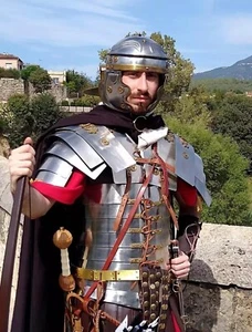 Disfraz de soldado legionario centurión romano oficial de Roma Lorica Segmentata Juegos con disfraces - Imagen 1 de 8