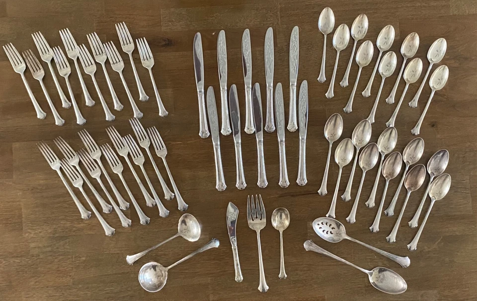 Chippendale by Towle sterling silver flatware, 57 pieces/ service for 10 - Image 1 of 4