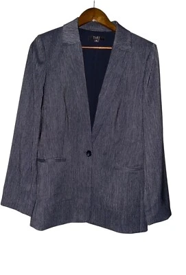 Jaqueta blazer jeans Alex Marie feminina 10 anos 2 carreira empresarial trabalho escritório - Imagem 1 de 4