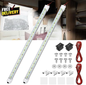2PCS 12V Interior LED Light Bar 48Leds Slim Light Strip W/Switch for Car Trailer - Picture 1 of 7