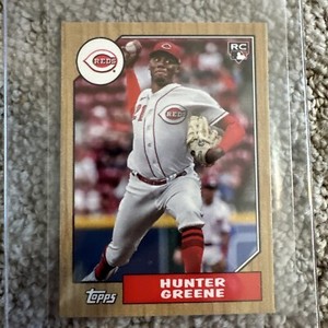 2022 Topps Mini  1987 #78B-48 Hunter Greene Rookie RC Reds
