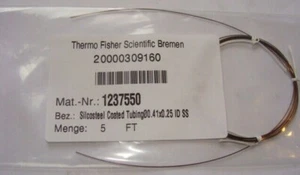 Thermo Siliconosteel Coated Tubing 0.41 x 0.25 ID SS P/N 1237550 - Picture 1 of 3