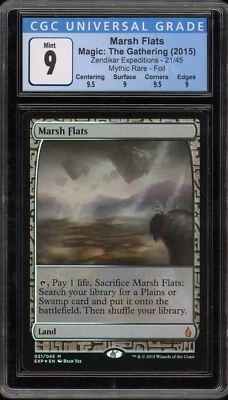 Magic MTG Marsh Flats Zendikar Expeditions Mythic Rare Foil #21 CGC 9 - Image 1 of 2