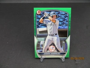 2023 Bowman Jasson Dominguez Green Paper /99 Yankees Rookie Card - Bild 1 von 6