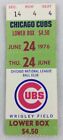 MLB 1976 06/24 Pittsburgh Pirates at Chicago Cubs Ticket Stub-Morales HR in 13th